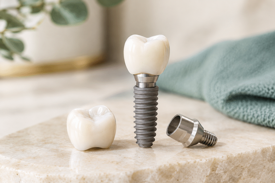Dental Implants on Marble Surface Dental Implants on Marble Surface